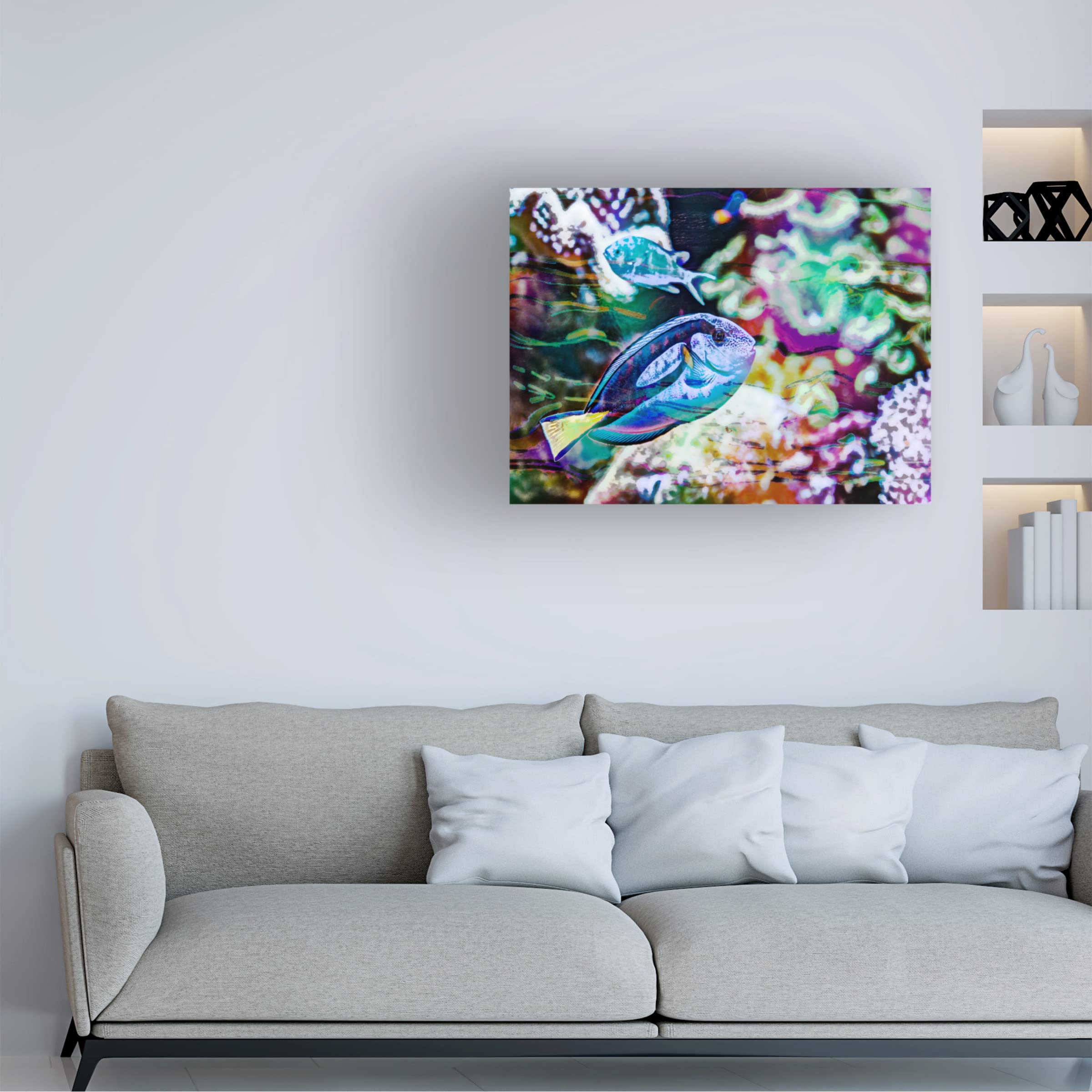 Vibrant Reef V Canvas Art by Eva Bane - Stunning Ocean Coral Wall Decor for Living Room, Bedroom & Office - Handmade Gallery Wrapped Canvas Print - Perfect Coastal Home Decor Gift