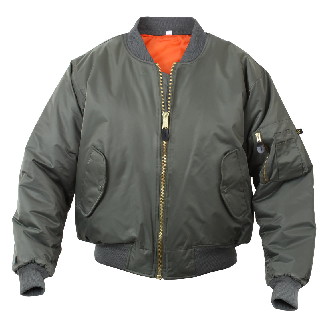 Rothco MA-1 Flight Jacket for Men - Classic Bomber Jacket with Water-Resistant Nylon - Perfect for Outdoor, Aviation & Casual Wear