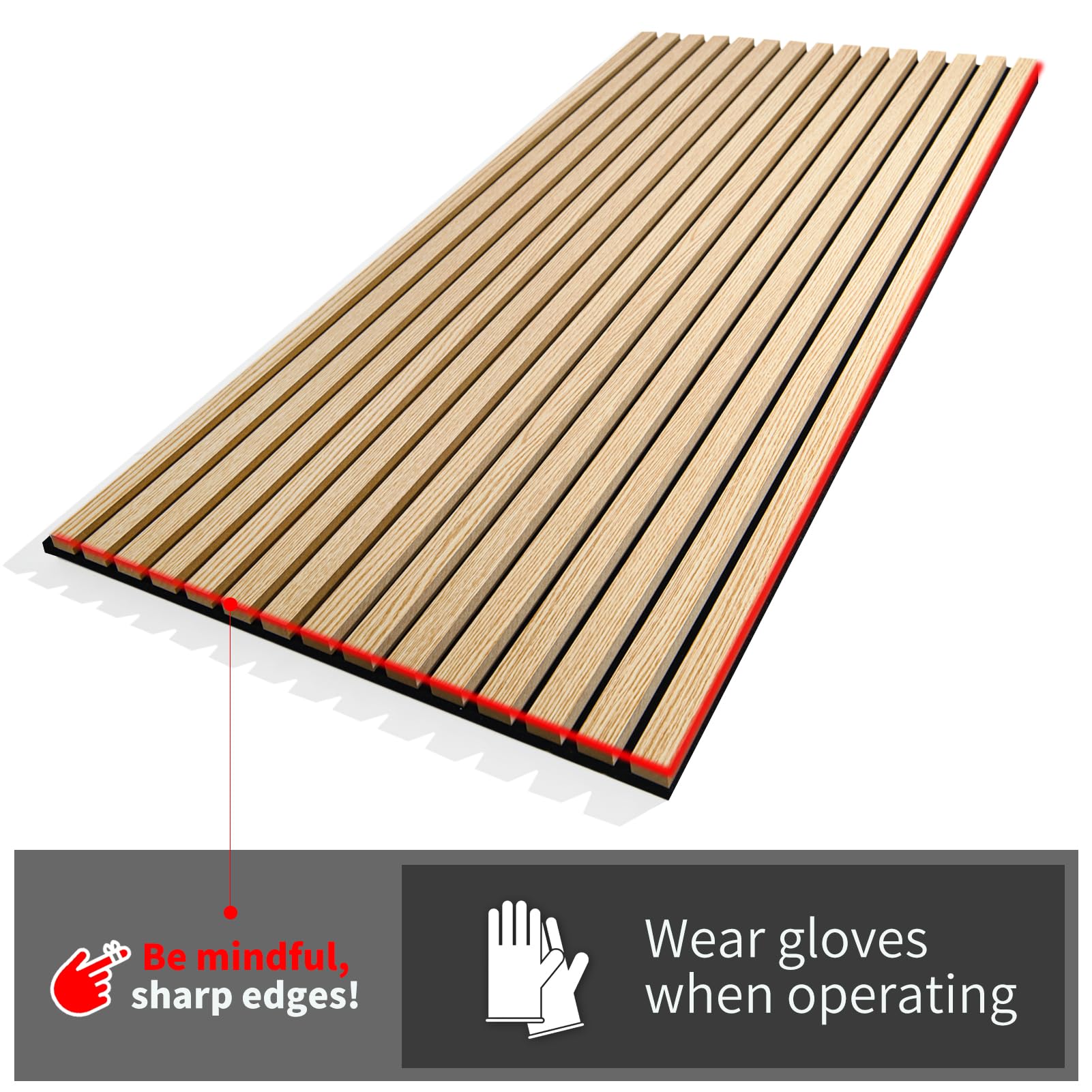 Art3d 4 Pack Wood Slat Acoustic Panels for Wall & Ceiling - 3D Fluted Sound Absorbing Panels with Natural Wood Finish in Brushed Silver - Perfect for Home Theater, Recording Studio & Office Noise Reduction
