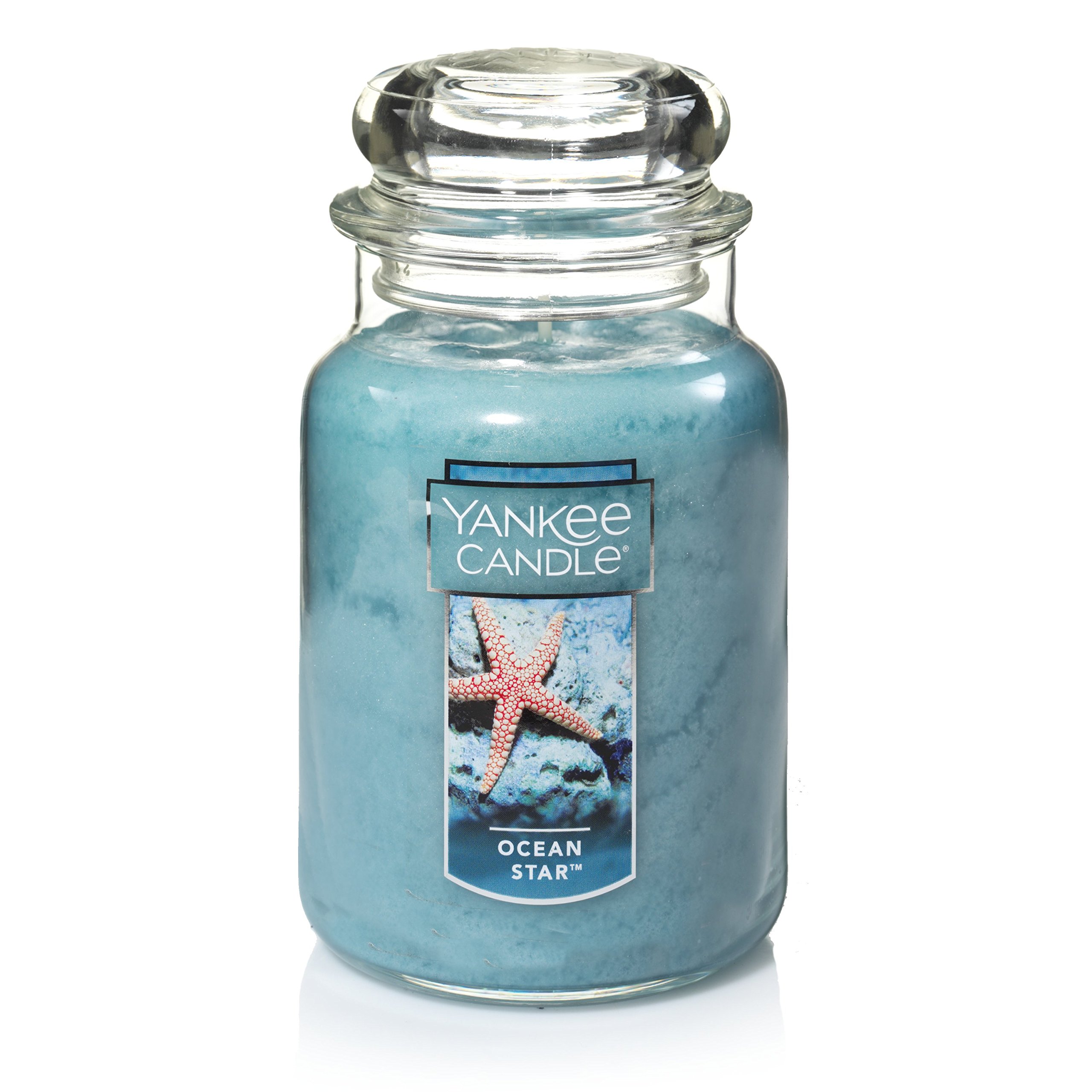 Yankee Candle Ocean Star Scented Candle - 22oz Large Jar with Single Wick, 110+ Hours Burn Time | Fresh Ocean Fragrance for Home, Office & Relaxation