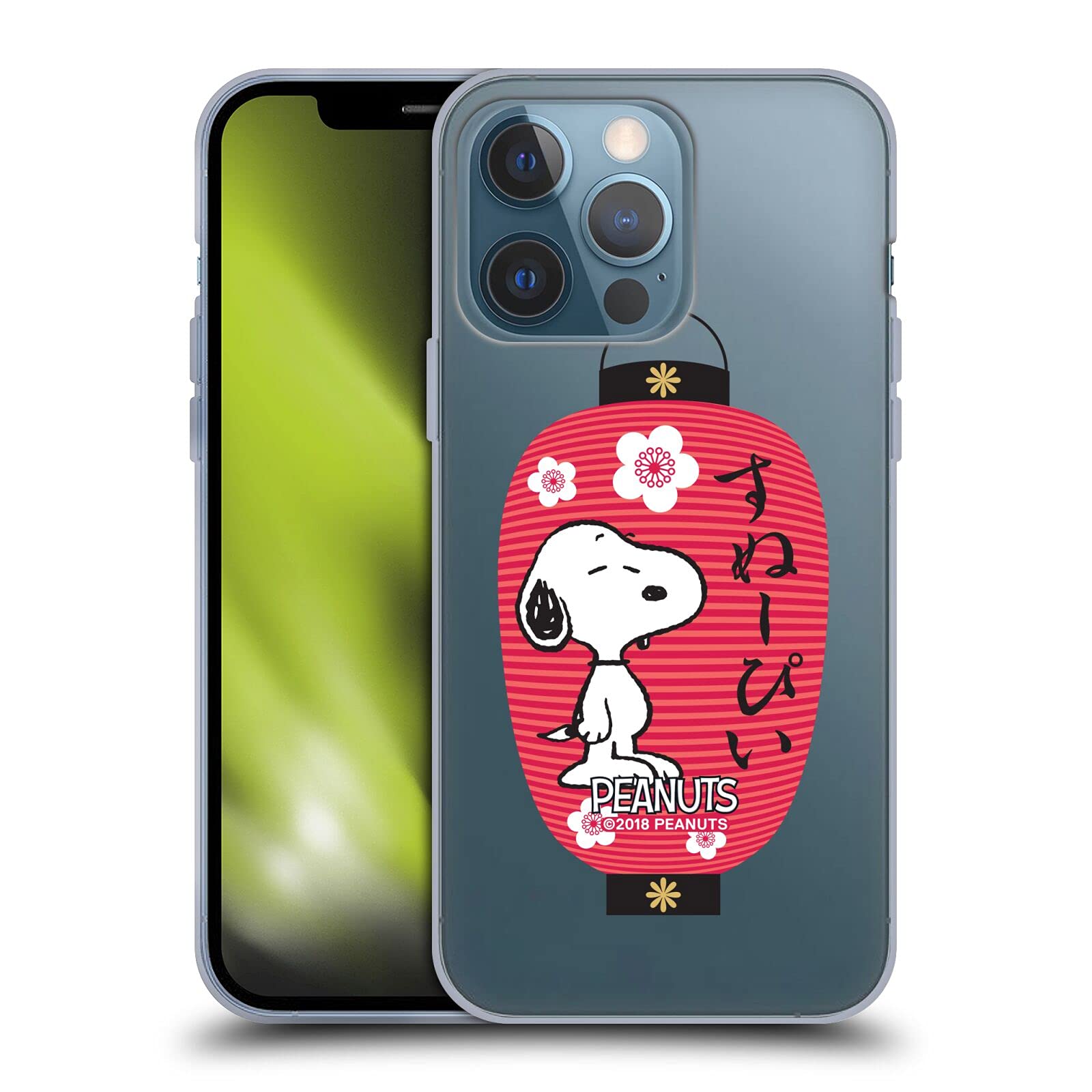 Officially Licensed Peanuts Snoopy Lantern Oriental Soft Gel Case for Apple iPhone 13 Pro - Cute Cartoon Phone Cover for Daily Use, Work & School