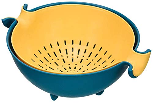 PFB Plastic Multifunctional Fruit & Vegetable Washing Basket with Drainer - Kitchen Strainer Bowl for Washing, Draining and Serving Fresh Produce - Perfect for Kitchen Counter, Dining Table & Food Prep - Made in India