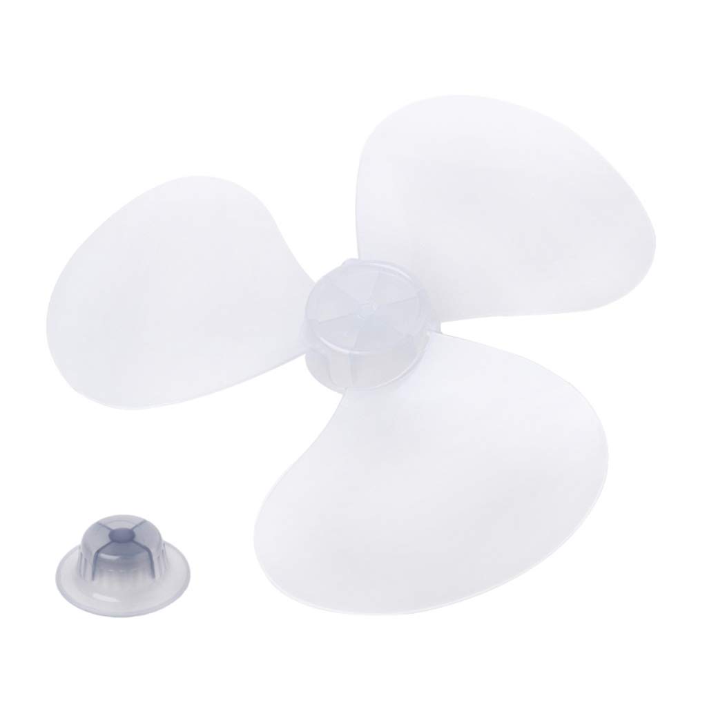 3 Leaves Clear Plastic Fan Blade Replacement for 12 Inch Pedestal Fan - Durable Transparent Replacement Blades for Stand Fans - Perfect for Home, Office, and Outdoor Cooling