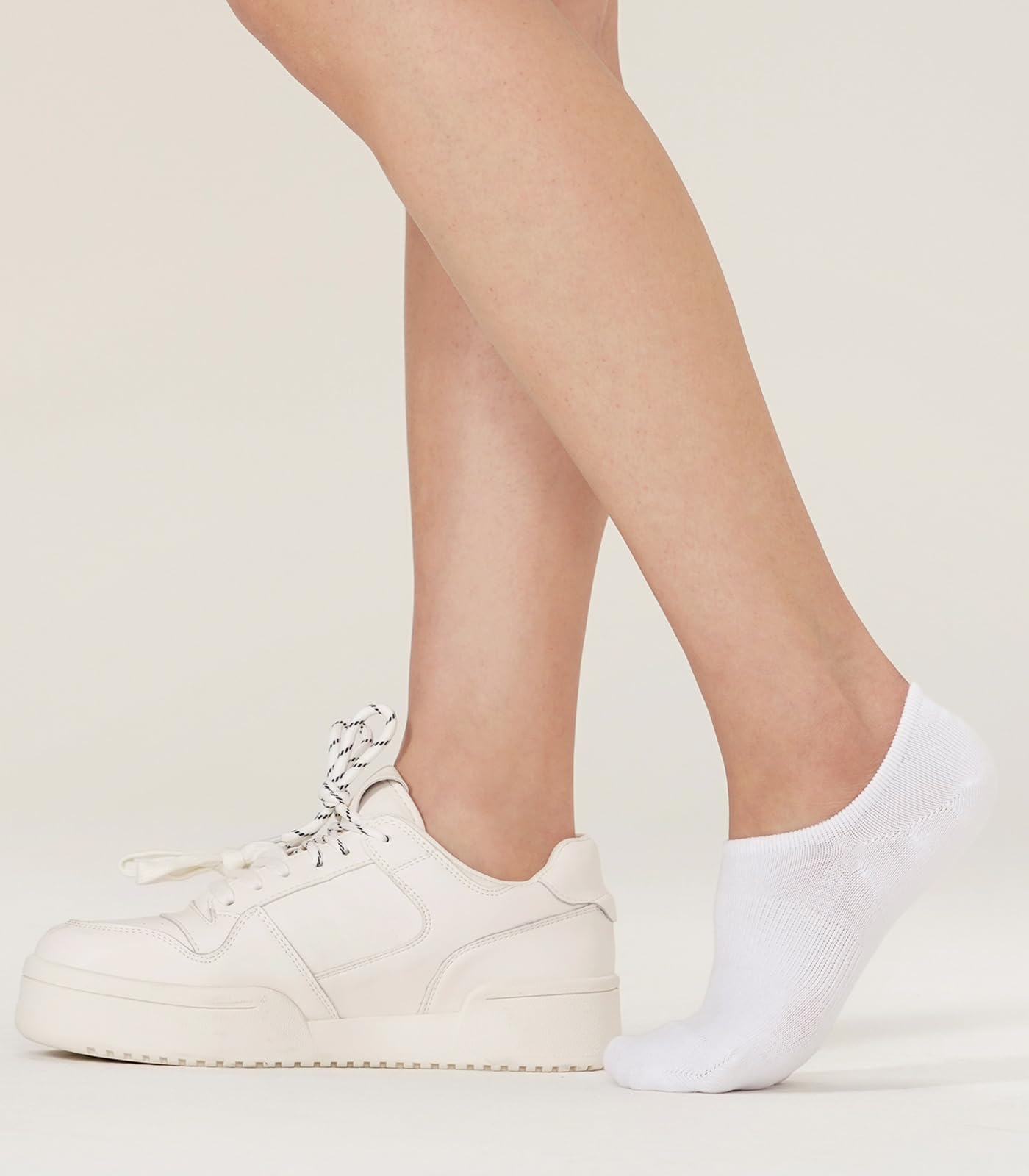 Breslatte 6 Pairs No Show Socks for Women & Men - Non-Slip Cotton for Sports & Daily Wear