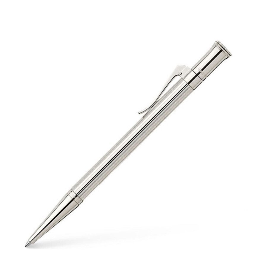 Premium Classic Sterling Silver Ballpoint Pen - Elegant Writing Instrument for Business Gifts, Executive Office Use & Formal Occasions