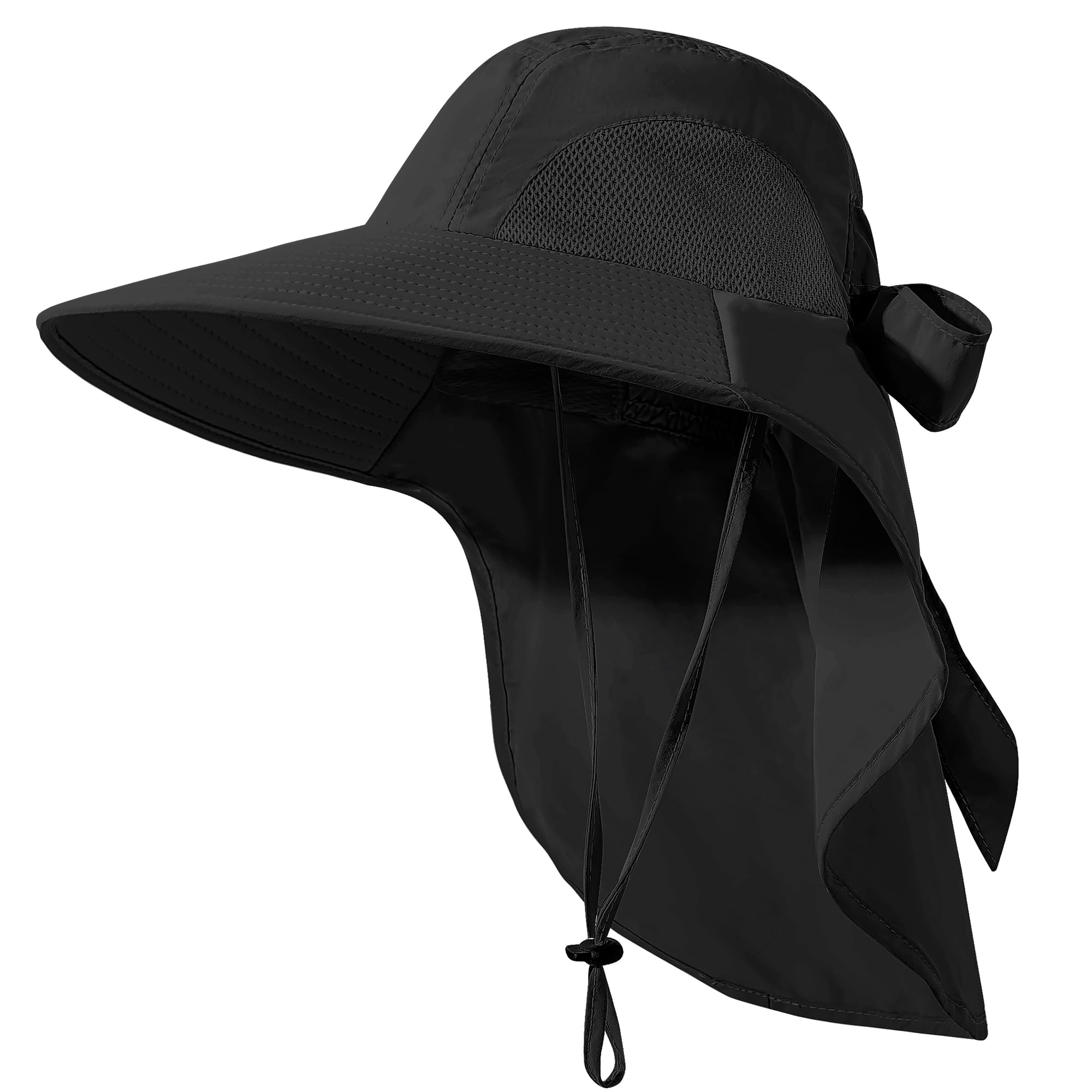 Women's Sun Hat UV Protection - Foldable Waterproof Wide Brim Bucket Hat with Neck Flap for Summer, Beach, Fishing, Hiking - Perfect for Outdoor Activities, Travel & Gardening