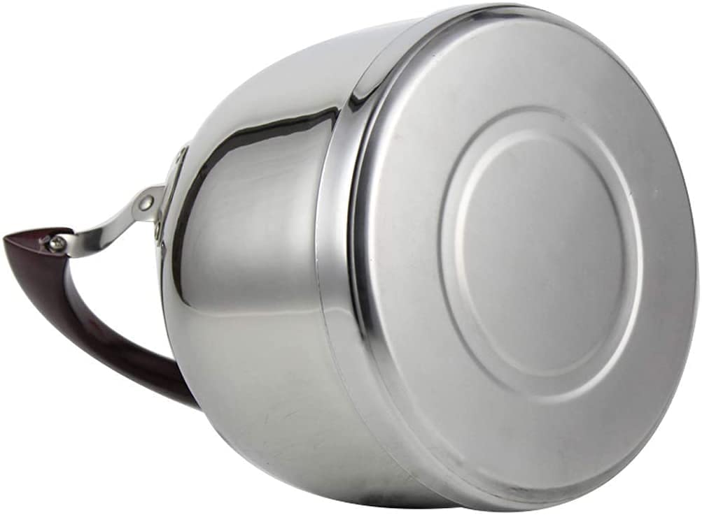 Premium Stainless Steel Whistling Tea Kettle - 5L Large Capacity Stovetop Kettle for Gas, Coal & Induction Cooktops - Classic Kitchenware for Tea Brewing & Home Decor | Perfect for Morning Tea, Camping & Cozy Kitchen Moments