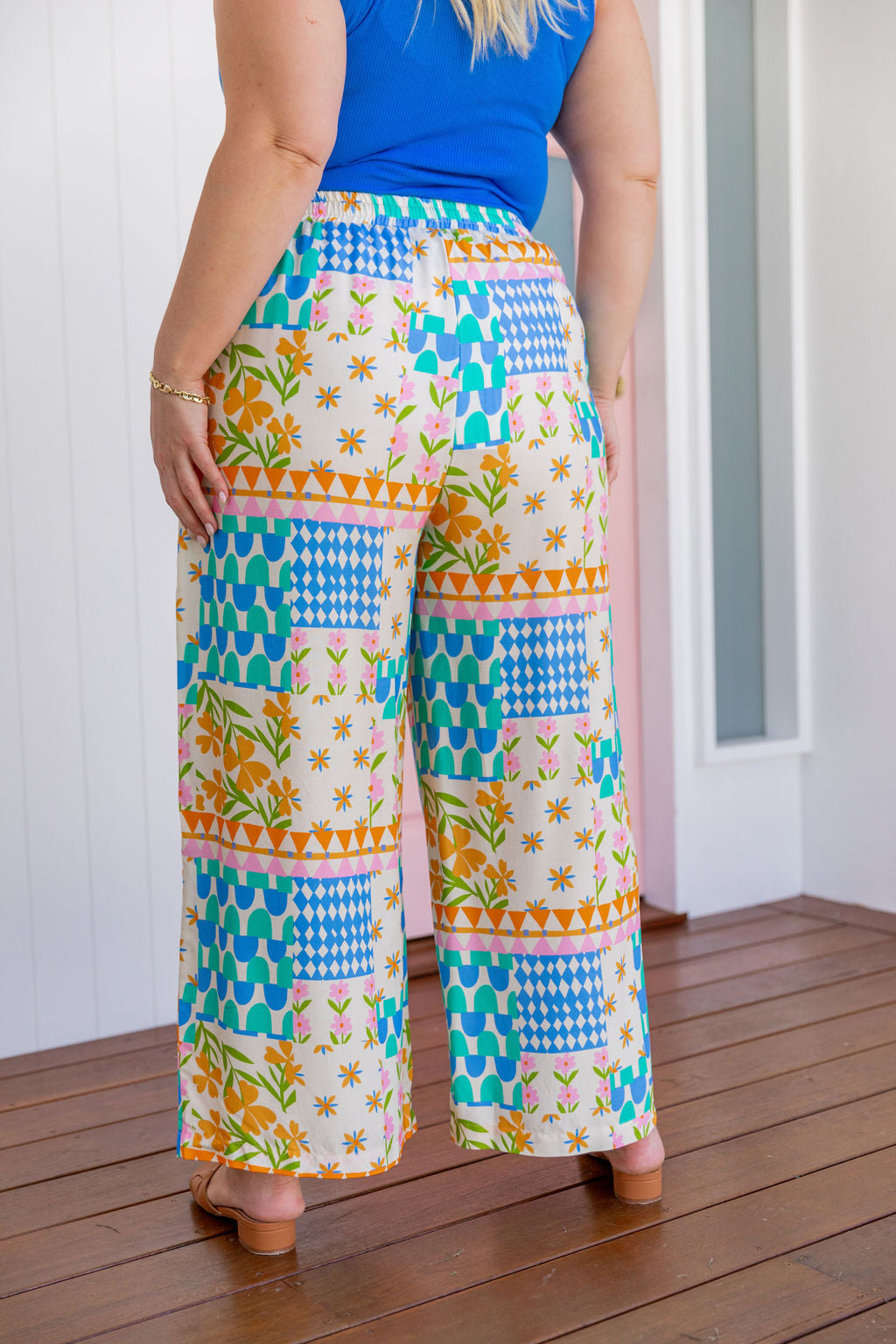 Luella Patch Garden Pants - Stylish Floral Print Women's Trousers for Casual Wear & Outdoor Activities