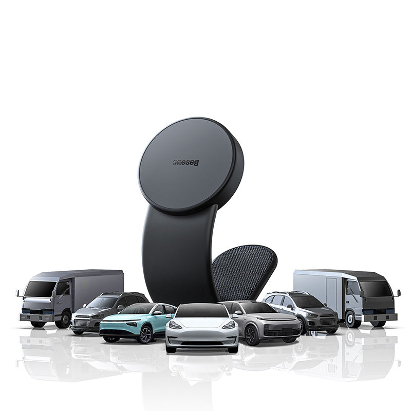 Baseus Magnetic Car Mount Holder for iPhone - Compatible with MagSafe, Strong Adhesion, 360° Rotation - Perfect for Driving, Navigation & Hands-Free Calls (Black)