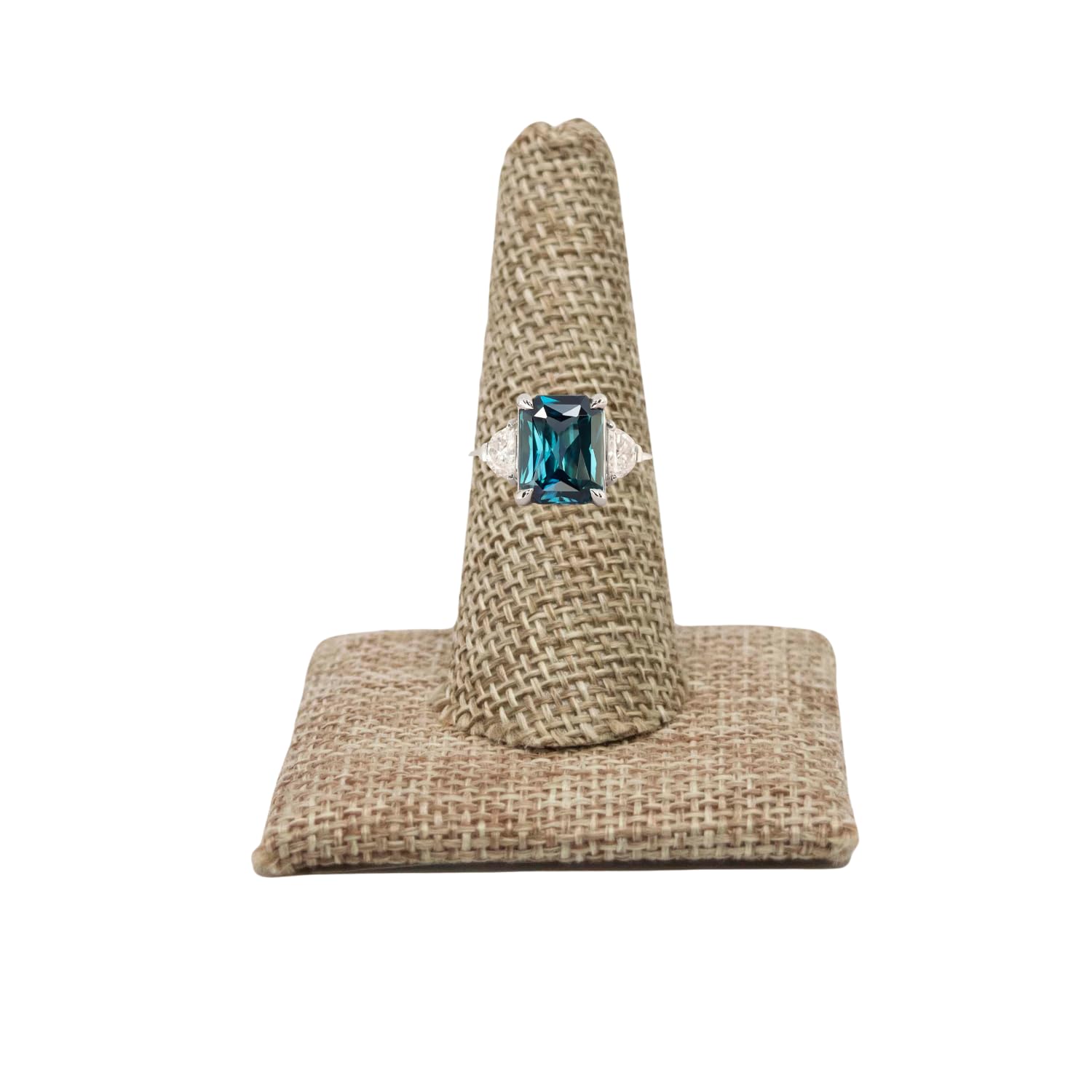 Burlap Jewelry Ring Display Stand 2.12