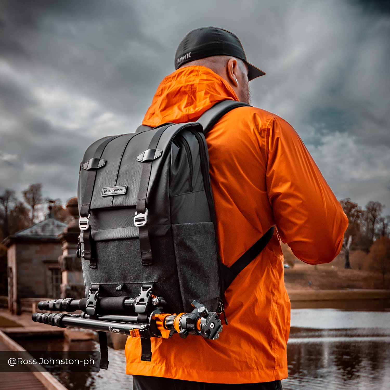 K&F Concept Professional Camera Backpack 20L - Waterproof DSLR/SLR/Mirrorless Camera Bag with Rain Cover, Large Capacity for Canon Nikon Sony Cameras & DJI Mavic Drone, Fits 15-15.6 Inch Laptop - Perfect for Travel, Hiking, and Outdoor Photography
