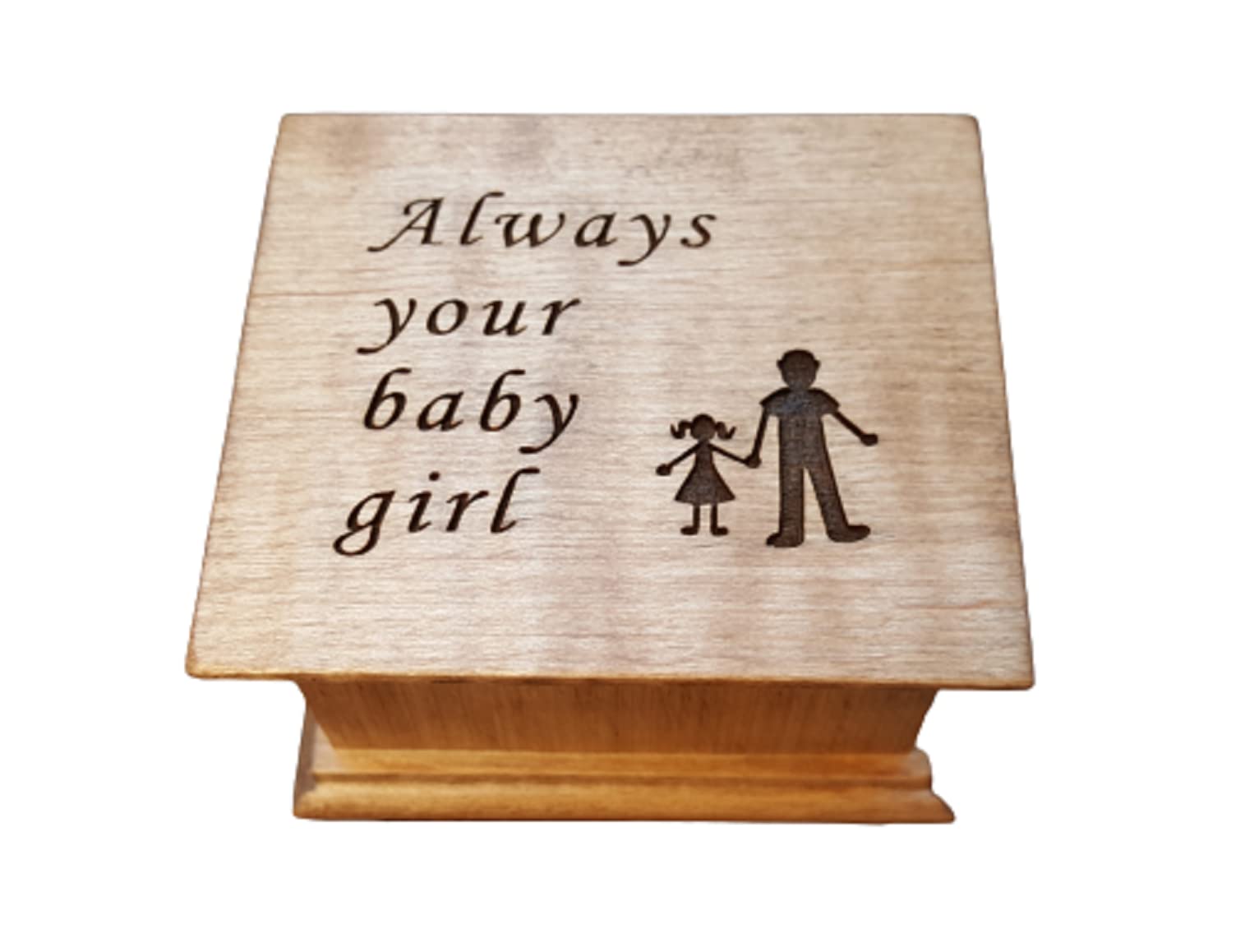 Custom Handmade Music Box for Dad - Personalized Father Daughter Gift, Best Dad Gift for Father's Day, Wedding, Father of the Bride - 'Always Your Baby Girl' Keepsake - Perfect for Birthdays, Anniversaries & Special Occasions