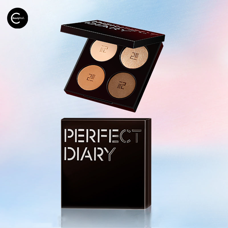 Perfect Diary 4-Color Infusion Eyeshadow Palette - Long Lasting, Highly Pigmented Makeup for Day & Night Looks - Ideal for Party, Wedding & Everyday Wear