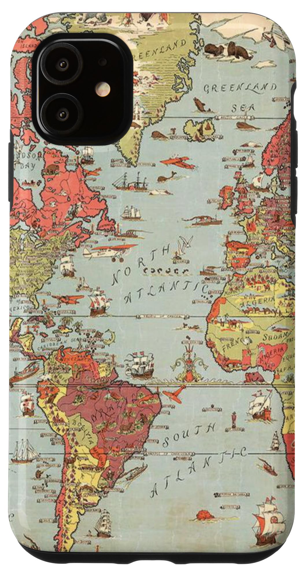 Vintage World Map iPhone 11 Case - Premium Protective Phone Cover with Antique Map Design - Perfect for Travelers & History Lovers (Compatible with iPhone 11) | Great Gift for Adventurers & Geography Enthusiasts
