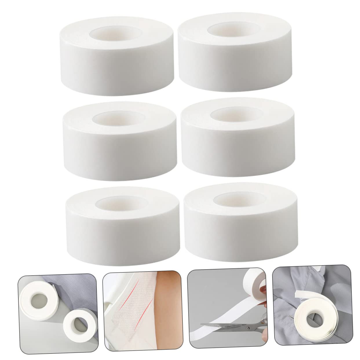 LIFKOME 6 Rolls Disposable Invisible Sweat Absorption Neck Liners for Shirts - Collar Protectors for Men & Women, Portable & Hygienic (6PCS) - Perfect for Work, Travel & Daily Wear