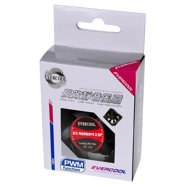 Evercool 40x40x20mm PWM Ball Bearing Cooling Fan 12V DC - High Performance Quiet PC Case Fan for Computer, Gaming Rig, and Electronics Cooling - Perfect for CPU, GPU, and Cabinet Ventilation
