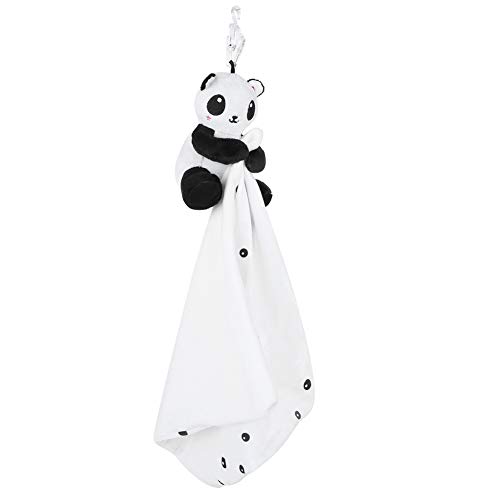 Soft Plush Baby Towel with Soothing Comfort - Cute Cartoon Black & White Bear Design for Newborns & Infants | Perfect for Bath Time, Nursery, and Gift Giving