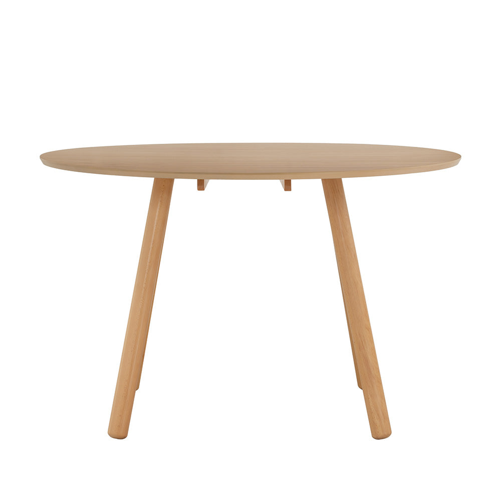 RODO 47-Inch Round Dining Table - Natural Wood Kitchen Table for 4-6 People - Perfect for Small Spaces, Breakfast Nook & Cozy Dining Rooms