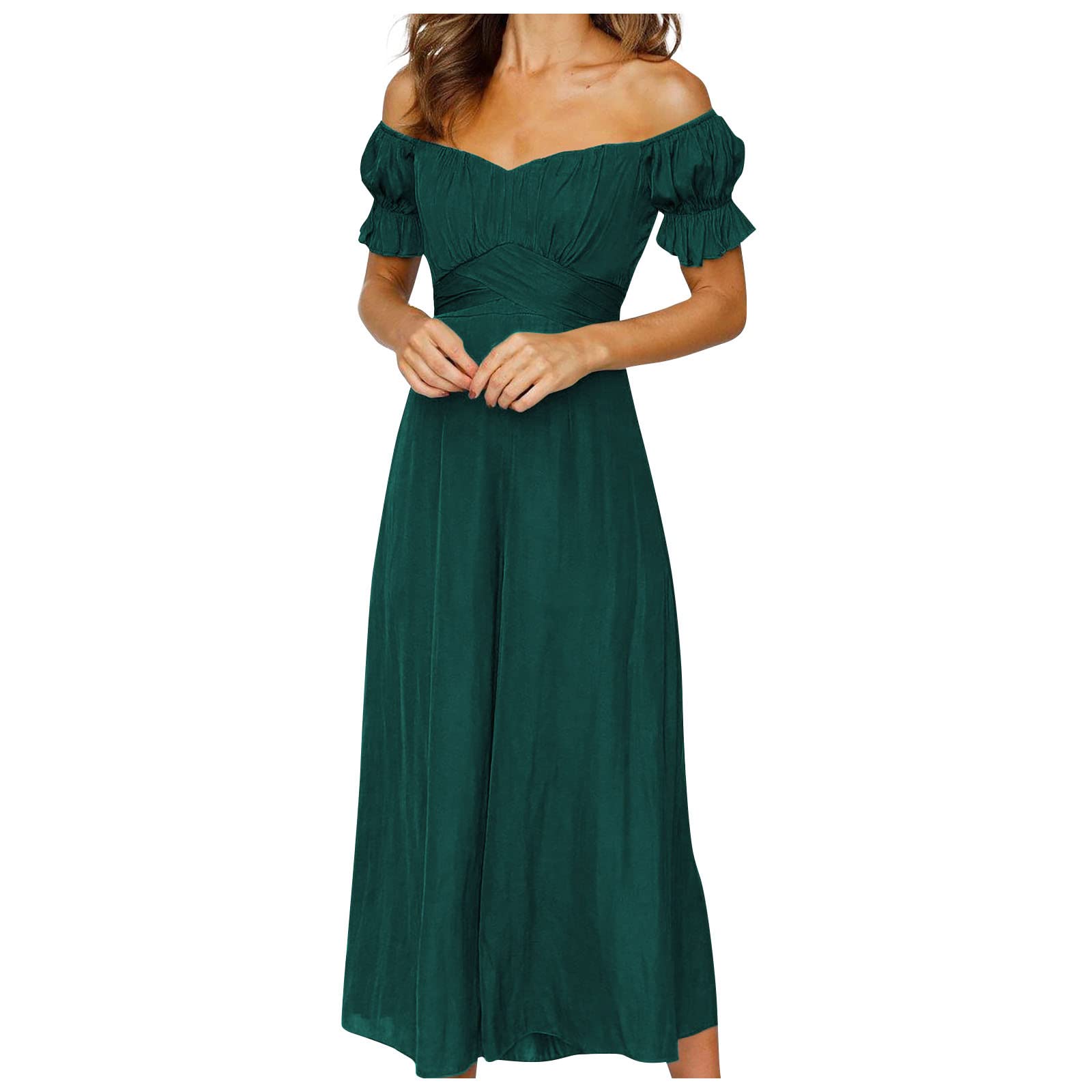 WUAI Women's Wide Leg Jumpsuits - Casual Sleeveless Spaghetti Strap Romper with Loose Fit | Perfect for Summer Outings, Beach Vacations & Boho Fashion
