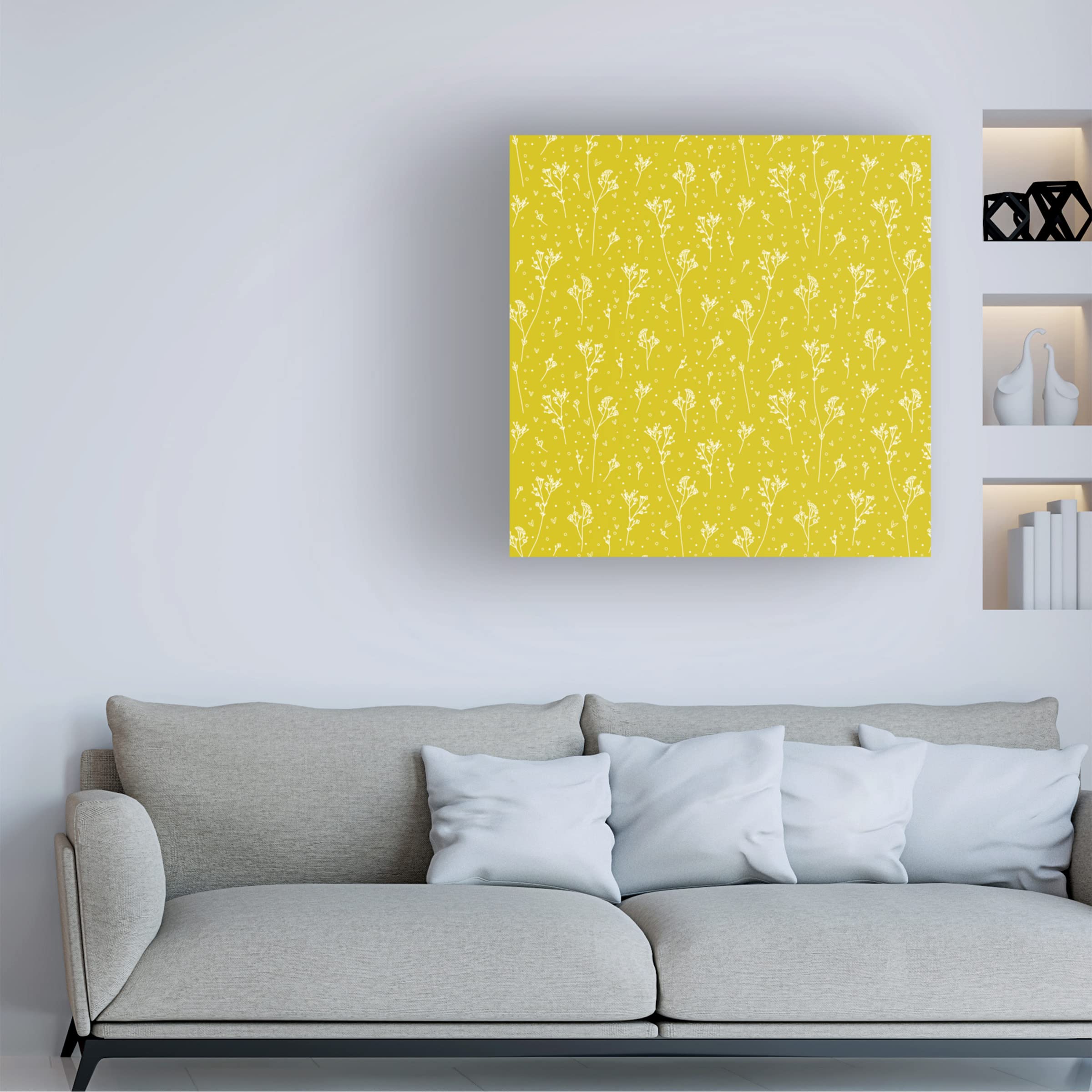 Deborah Knudson 'Dainty Mustard Seeds' Canvas Wall Art Print - Modern Home Decor for Living Room, Bedroom & Office - Trademark Fine Art Collection