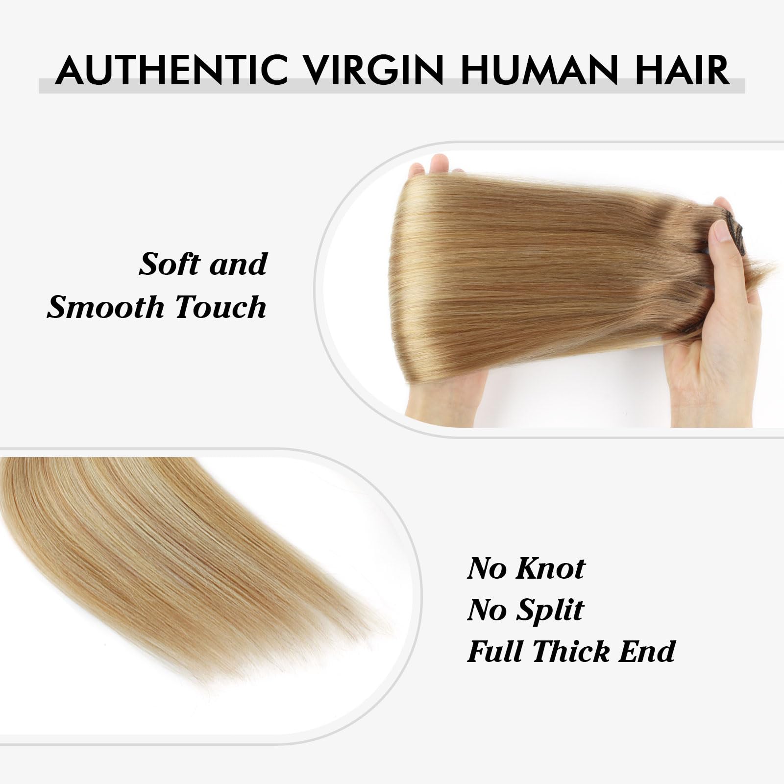Clip-In Human Hair Extensions 18 Inch 120g 7pcs - Balayage Ash Brown to Light Chestnut Brown Ombre with Dirty Blonde & Platinum Blonde Tips | 18 Clips for Secure Hold | Perfect for Volume, Length & Styling for Parties, Weddings & Daily Wear