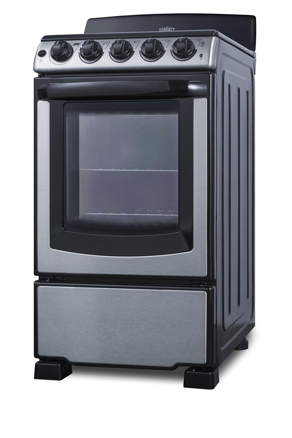 Summit Appliance PROEL20SS 20-Inch Stainless Steel Electric Range - 4 Coil Burners, Porcelain Oven Interior & Chrome Drip Pans - Perfect for Small Kitchens, Apartments & RVs