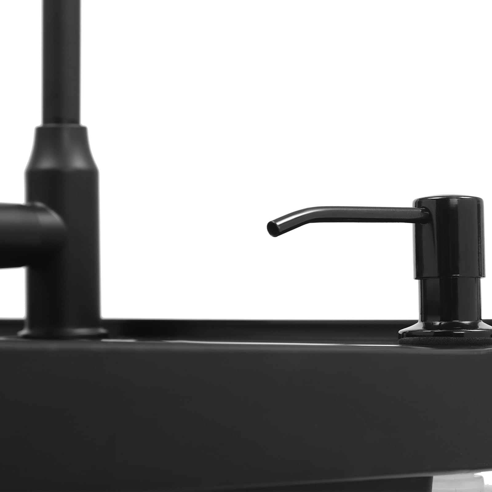 Heavy Duty Black Utility Sink with Faucet - Compact Laundry Sink with Soap Dispenser & Drain Pipe Kit - Freestanding Washing Sink for Laundry Room, Basement, Garage, Workshop | Perfect for Washing Clothes, Cleaning Tools & DIY Projects