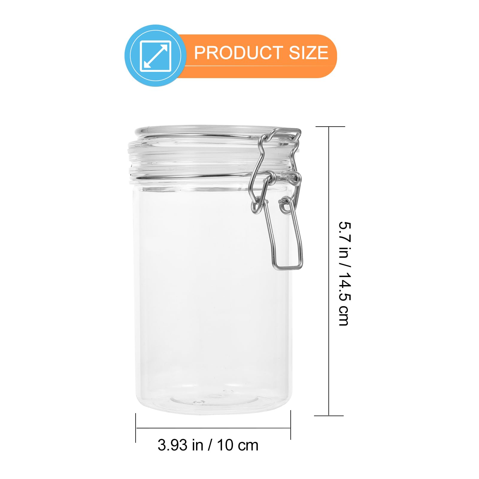 Cabilock Clear Plastic Food Dispenser - BPA-Free Honey & Condiment Storage Container with Leak-Proof Lid - Perfect for Kitchen, Pantry, Camping & Picnic Use