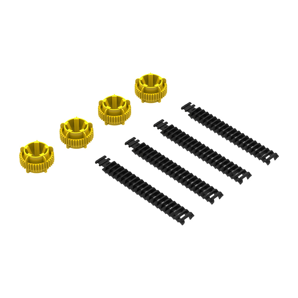 Micro:Bit Robotics Workshop Wheels Component Pack - 4 Wheels with Belt Tires for STEM Education, DIY Robot Building & Coding Projects | Perfect for Classroom Learning and Home Maker Spaces