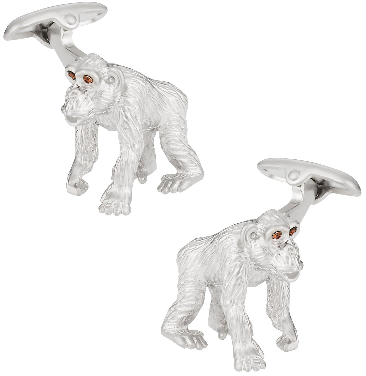 Stylish Monkey Cufflinks for Men - Premium Travel Gift Box Set - Perfect for Weddings, Business Meetings & Formal Occasions