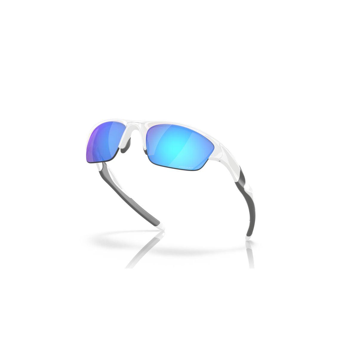 Oakley Half Jacket 2.0 Sunglasses - Low Bridge Fit, White Frame with Prizm Sapphire Lenses (Model 0OO9153 915330) for Running, Cycling & Outdoor Sports