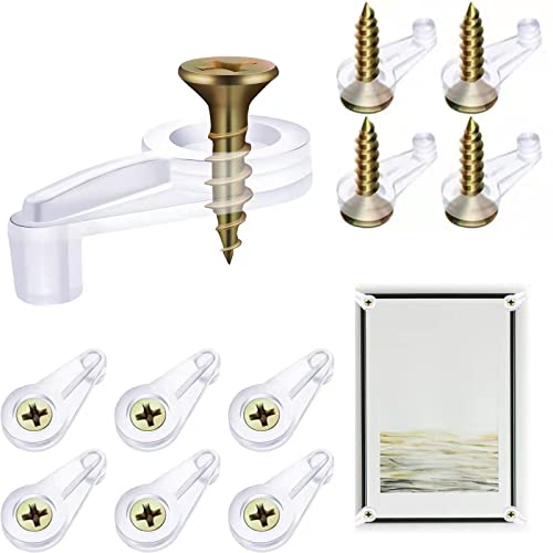 CLDURHGE 4mm Glass Door Retainer Clips Kit - 50 Pack Plastic Cabinet Door Clips with Screws for Glass Panels, Mirrors & Cabinet Doors | Secure Glass Panel Installation for Kitchen Cabinets, Bathroom Vanities & Display Cases