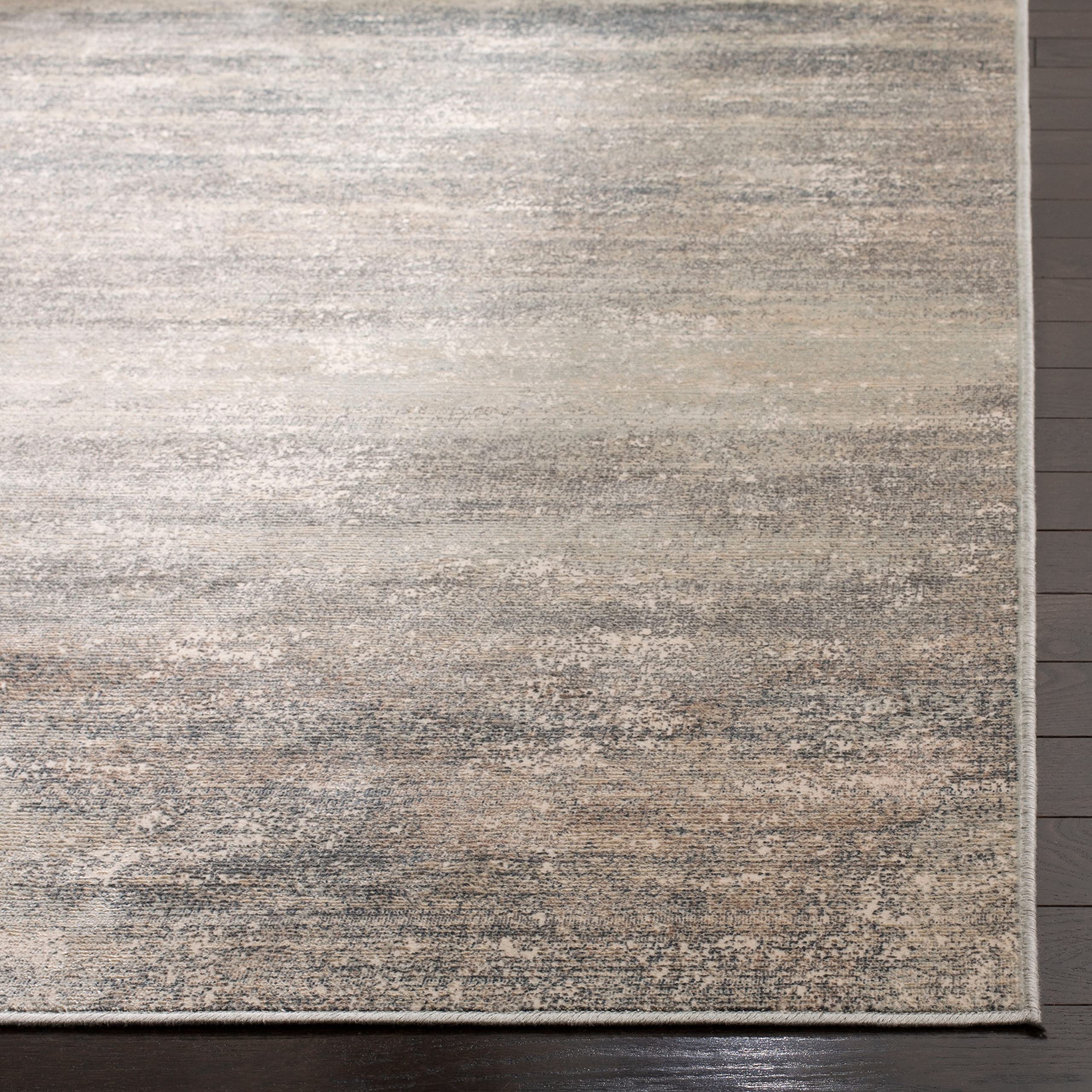 SAFAVIEH Noble Collection 8' x 10' Light Blue & Ivory Distressed Viscose Area Rug - Soft Bohemian Chic Living Room Rug, Bedroom Carpet for High Traffic Areas - Perfect for Home Decor, Office & Dorm Room (NBL632-7680)