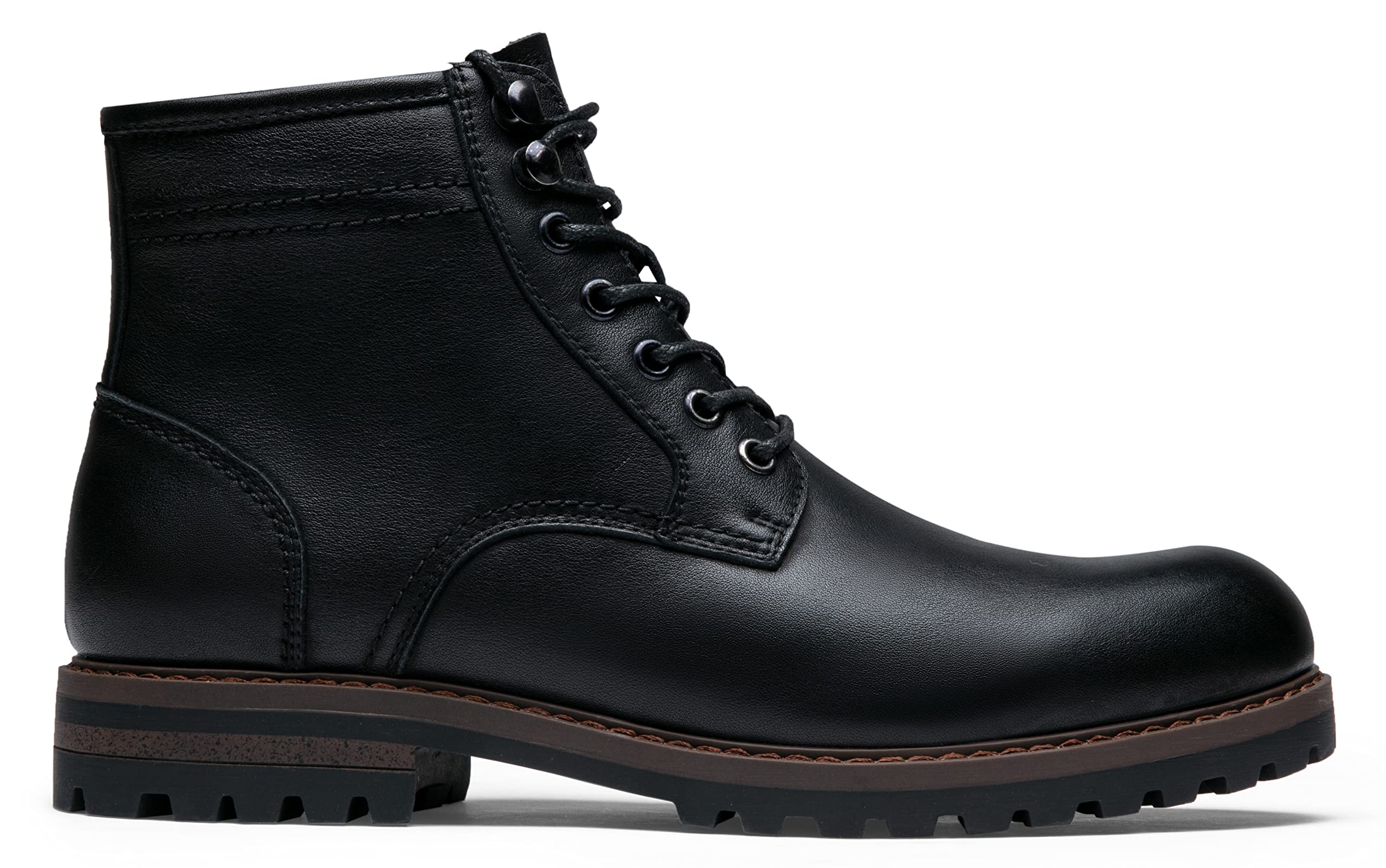 Premium Jousen Men's Chukka Boots - Genuine Leather Black Ankle Boots for Casual & Business Wear | Comfortable & Stylish Footwear for Office, Travel & Outdoor Activities