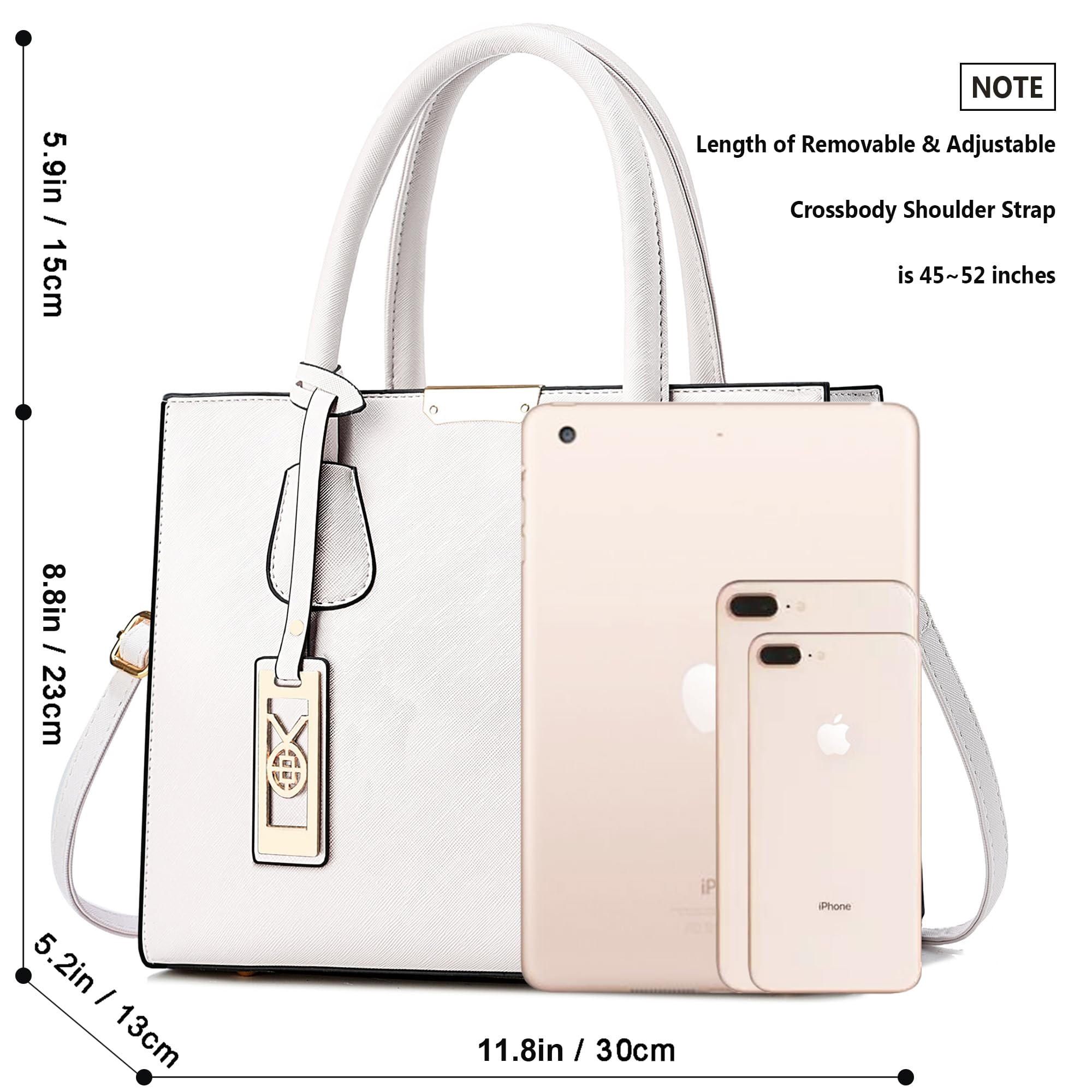 CHICAROUSAL Women's Crossbody Bags & Handbags - PU Leather Tote Shoulder Bag with Top Handle - Fashion Satchel Purse for Work, Travel & Everyday Use