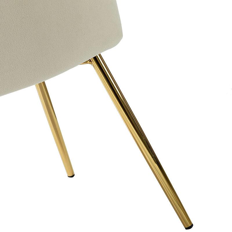 Modern Dining Chairs Set of 4 - Mid Century Metal Leg Side Chairs for Kitchen, Dining Room & Office - Aruna Contemporary Upholstered Seating