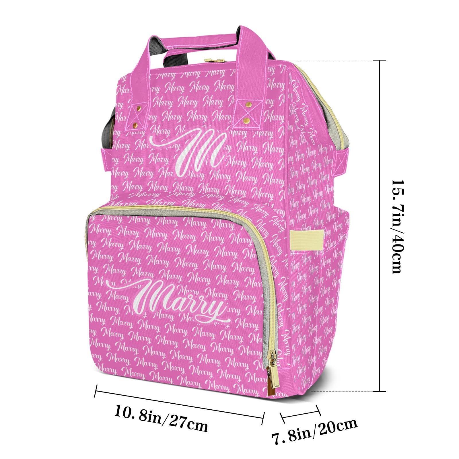 Personalized Large Capacity Waterproof Diaper Backpack for Baby Boys & Girls - Custom Name Diaper Bag with Multiple Pockets, Fashionable Shoulder Bag for Moms - Perfect for Daycare, Travel, and Everyday Use