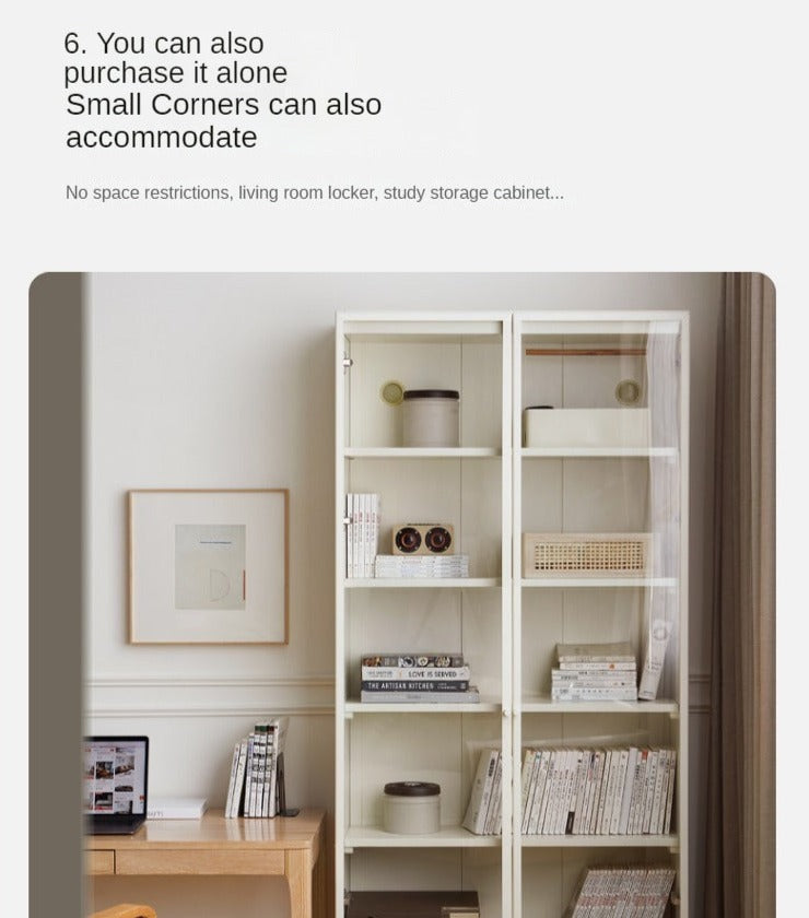 Solid Poplar Wood Bookcase - Wall to Ceiling Bookshelf with Adjustable Shelves for Home Office, Living Room & Library Storage