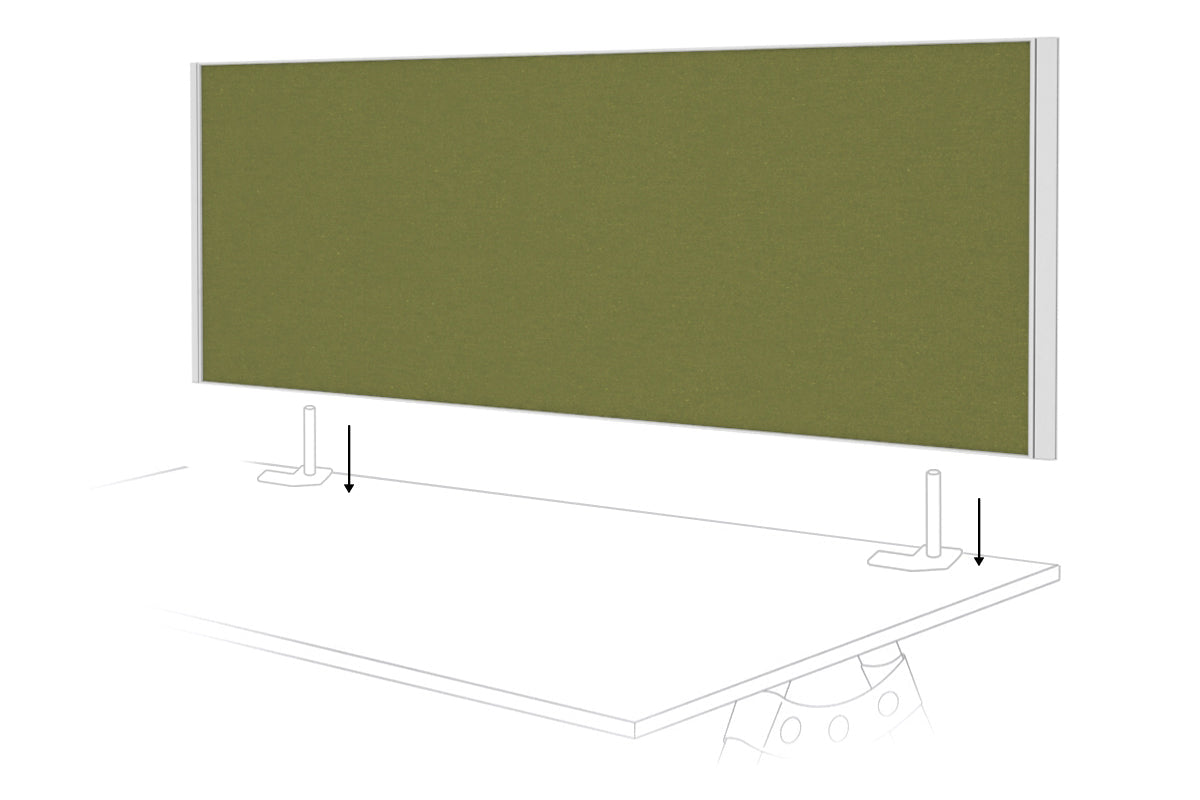 Desk Mounted Privacy Screen - 1400W x 500H - Office & Home Workspace Partition for Computer Monitor Privacy Protection