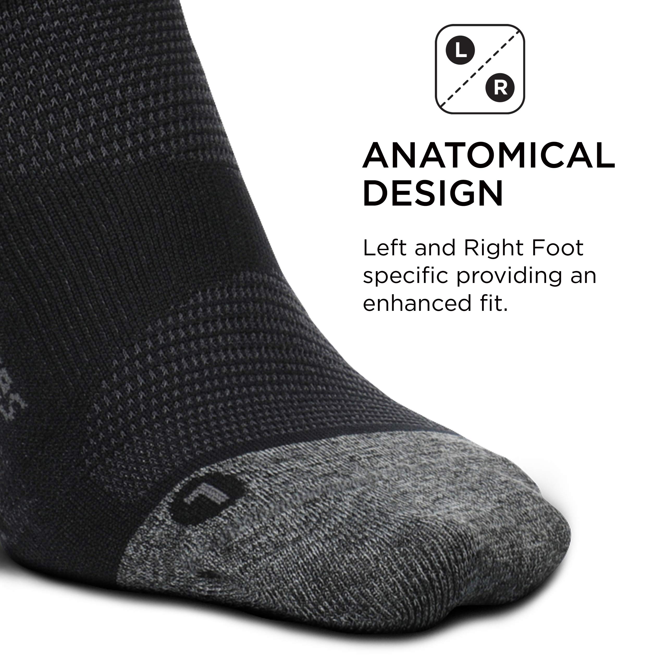 Feetures Elite Ultra Light Cushion Ankle Socks - Breathable Athletic Socks with Targeted Compression for Running, Hiking & Workouts - Black, XL (6-Pack) - Perfect for Sports, Gym & Everyday Comfort