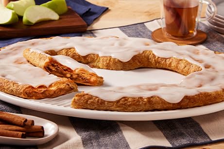 Delicious Apple Cinnamon Kringle Pastry - Authentic Racine Danish Kringles | Perfect for Breakfast, Holiday Gifts & Coffee Time