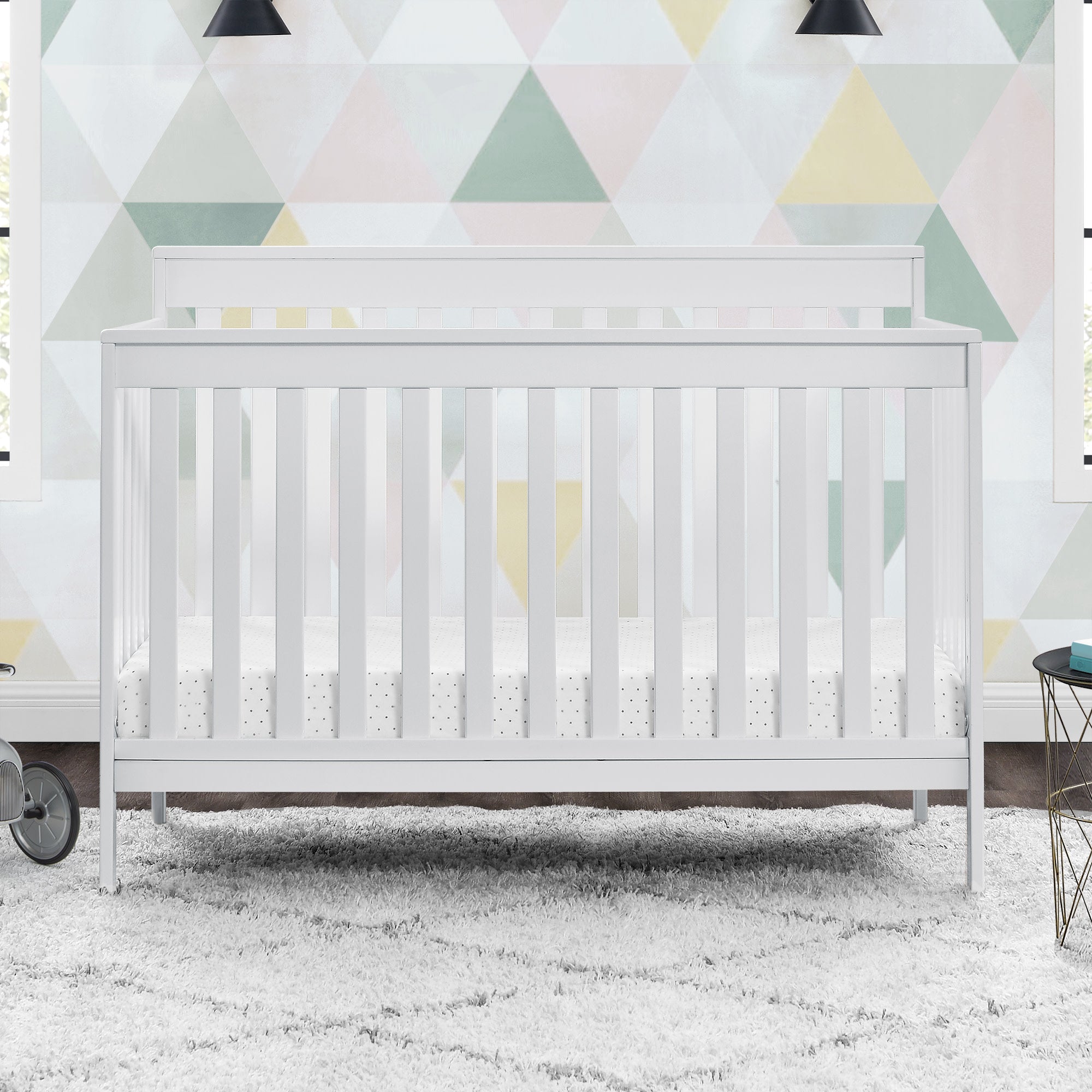 Mercer 6-in-1 Convertible Baby Crib with Storage Drawer & Trundle - Nursery Furniture for Newborn to Toddler Bed | Perfect for Small Spaces & Shared Rooms