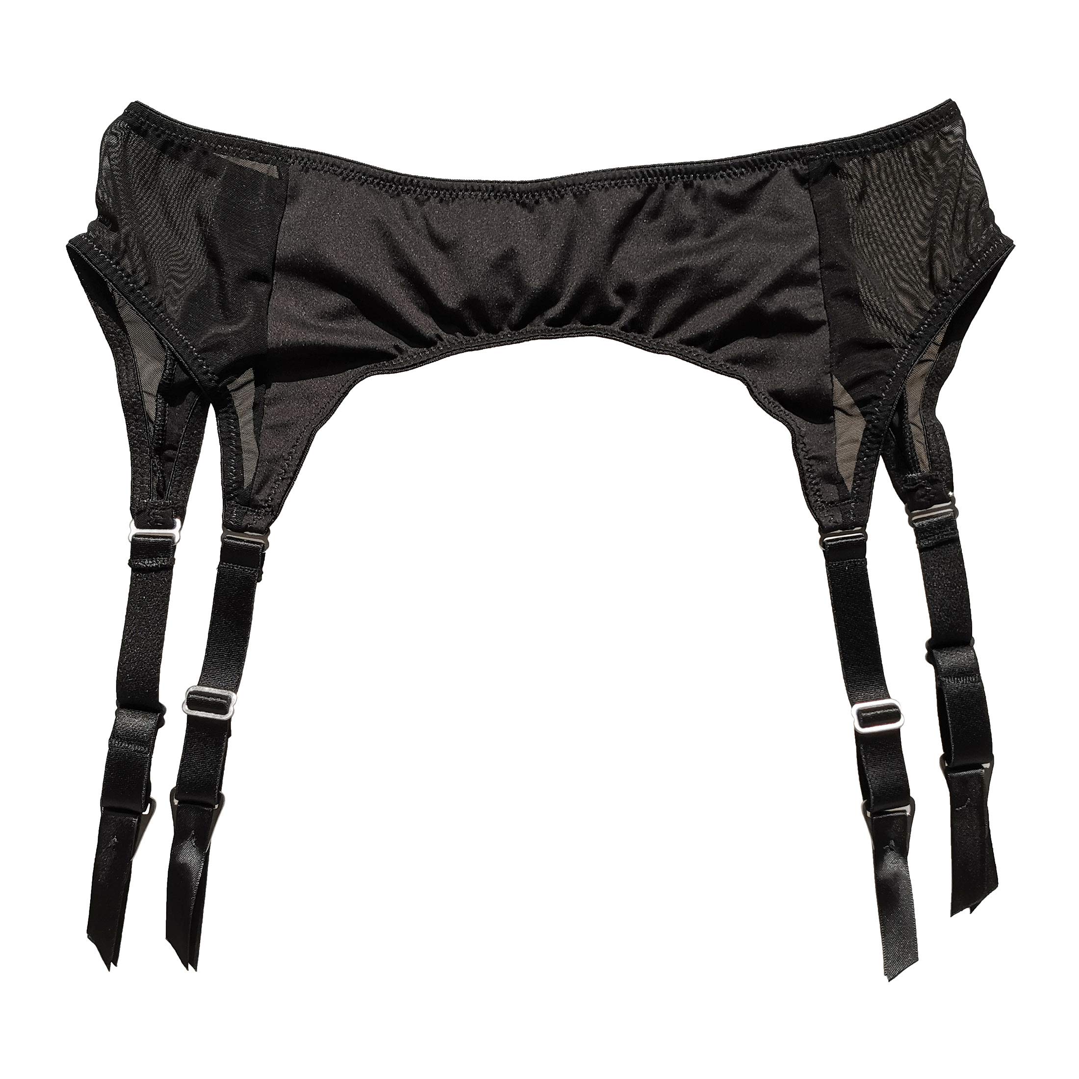 Hedy&Vivian Women's Lingerie - Adjustable Gauze Garter Belt with Wide Straps & Metal Clips for Stockings (GB005) | Perfect for Bridal, Boudoir, and Vintage Fashion Outfits