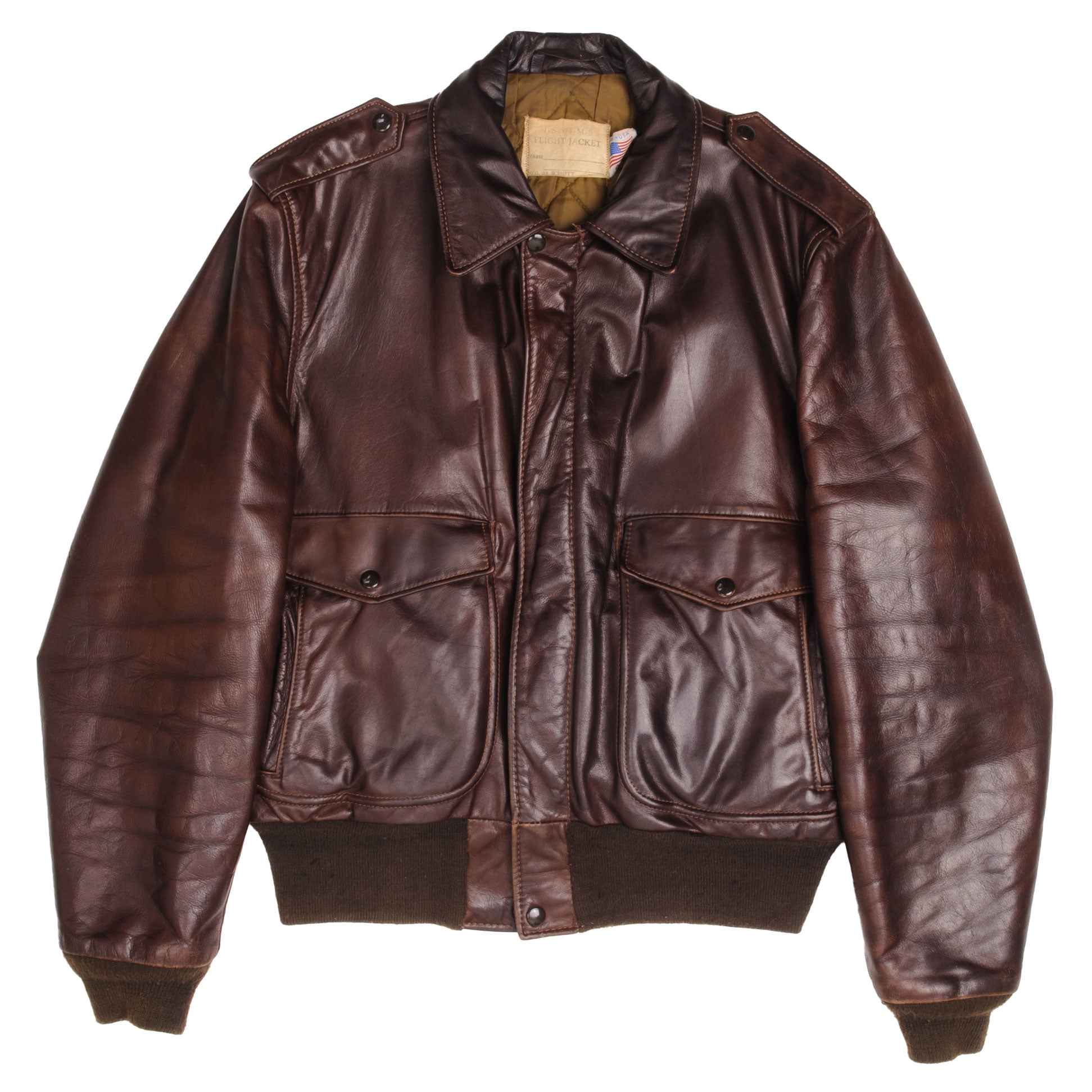 Vintage 1970s USAF US Air Force Schott Bros A2 Flight Leather Jacket Size 44 - Classic Military Aviation Style for Men, Perfect for Casual Wear, Motorcycle Riding & Collectors