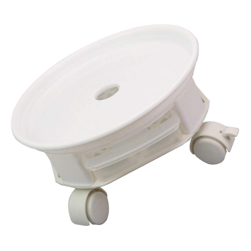 joyMerit Plant Pallet Caddy with Universal Wheels - 27cm White Planter Pot Mover & Dolly Caster for Indoor/Outdoor Gardening, Greenhouse & Nursery Use