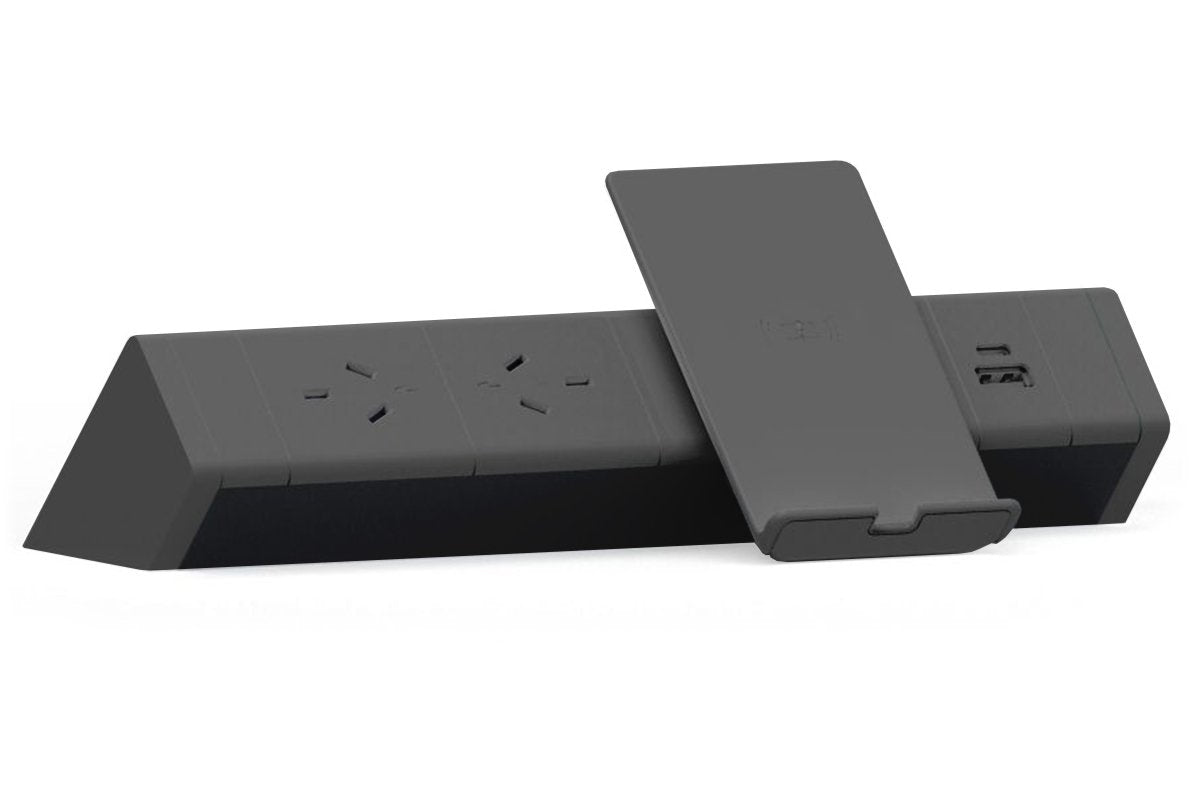 CMS Athena Rail 2 Above Desk Heli Charger [Black] - Wireless Charging Stand for iPhone, Android Phones - Perfect for Office, Home Desk & Nightstand Use