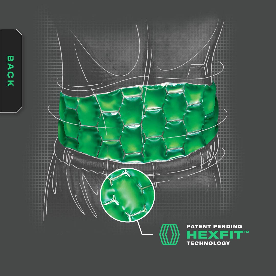 KOOL'N FX Hot & Cold Therapy Gel Pack for Back Pain Relief - Adjustable & Reusable Hexfit Technology - Targets Lumbar, Waist, Abdomen, Hip Injuries - Sciatica & Herniated Disc Support (Small) - Perfect for Post-Workout Recovery, Injury Rehabilitation & Chronic Pain Management