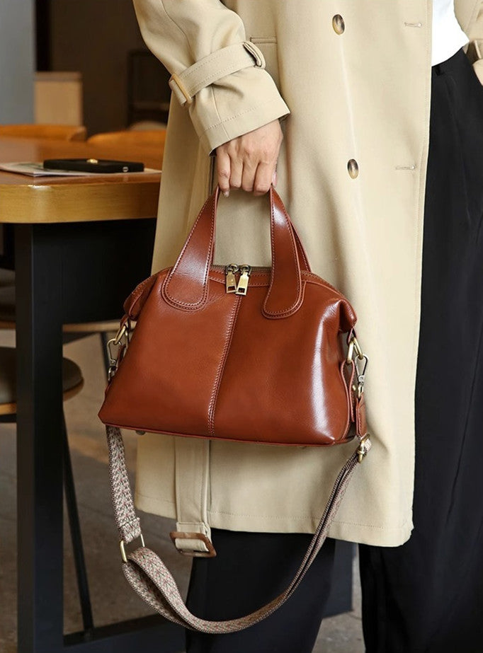 Stylish Genuine Leather Tote Bag for Women - Professional Work Bag with Multiple Pockets - Perfect for Office, Business Meetings & Daily Commute