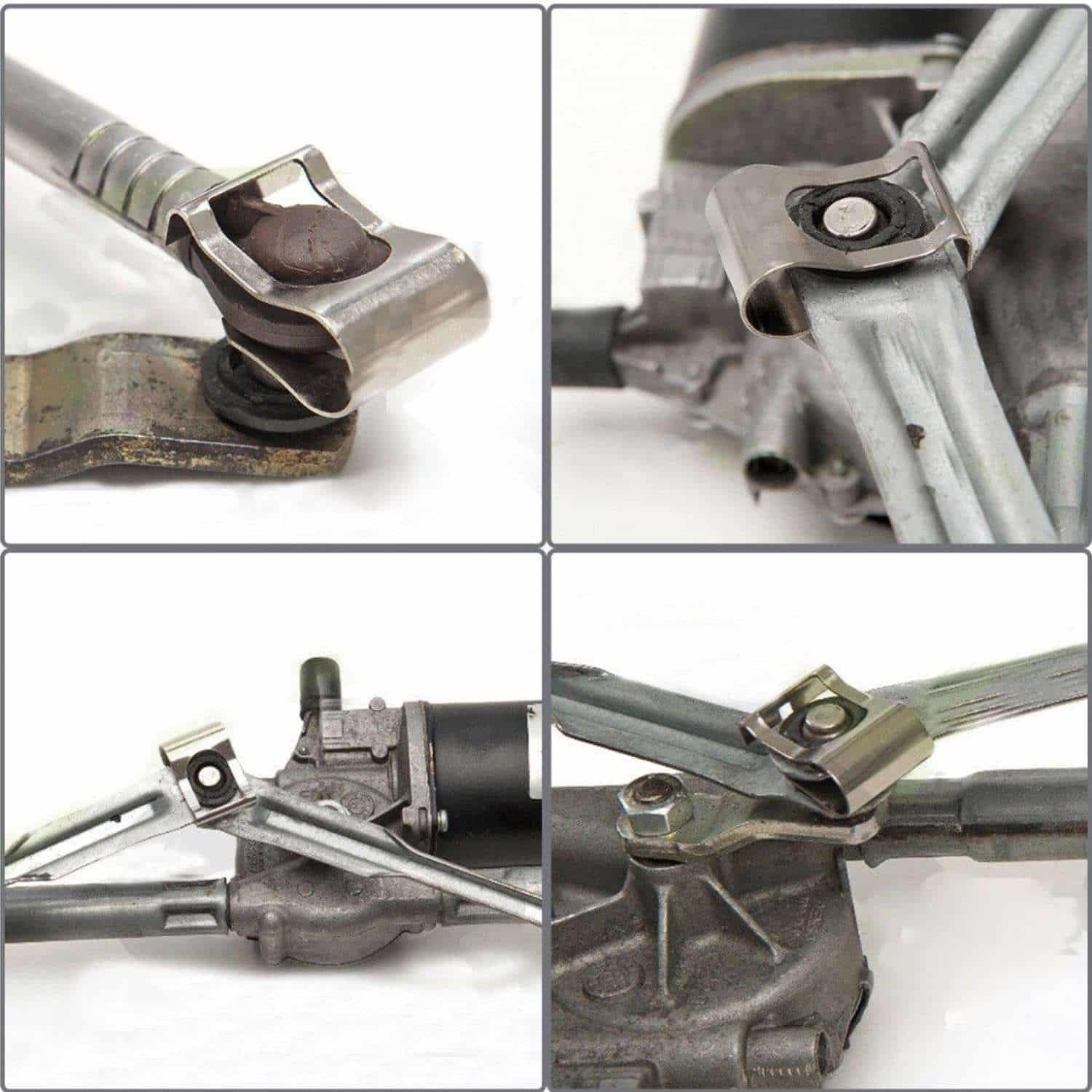 OTUAYAUTO 2Pcs Wiper Linkage Clips - Replacement Wiper Link Clamp Compatible with OEM# 49444 - Perfect for Windshield Wiper Arm Repair & Maintenance
