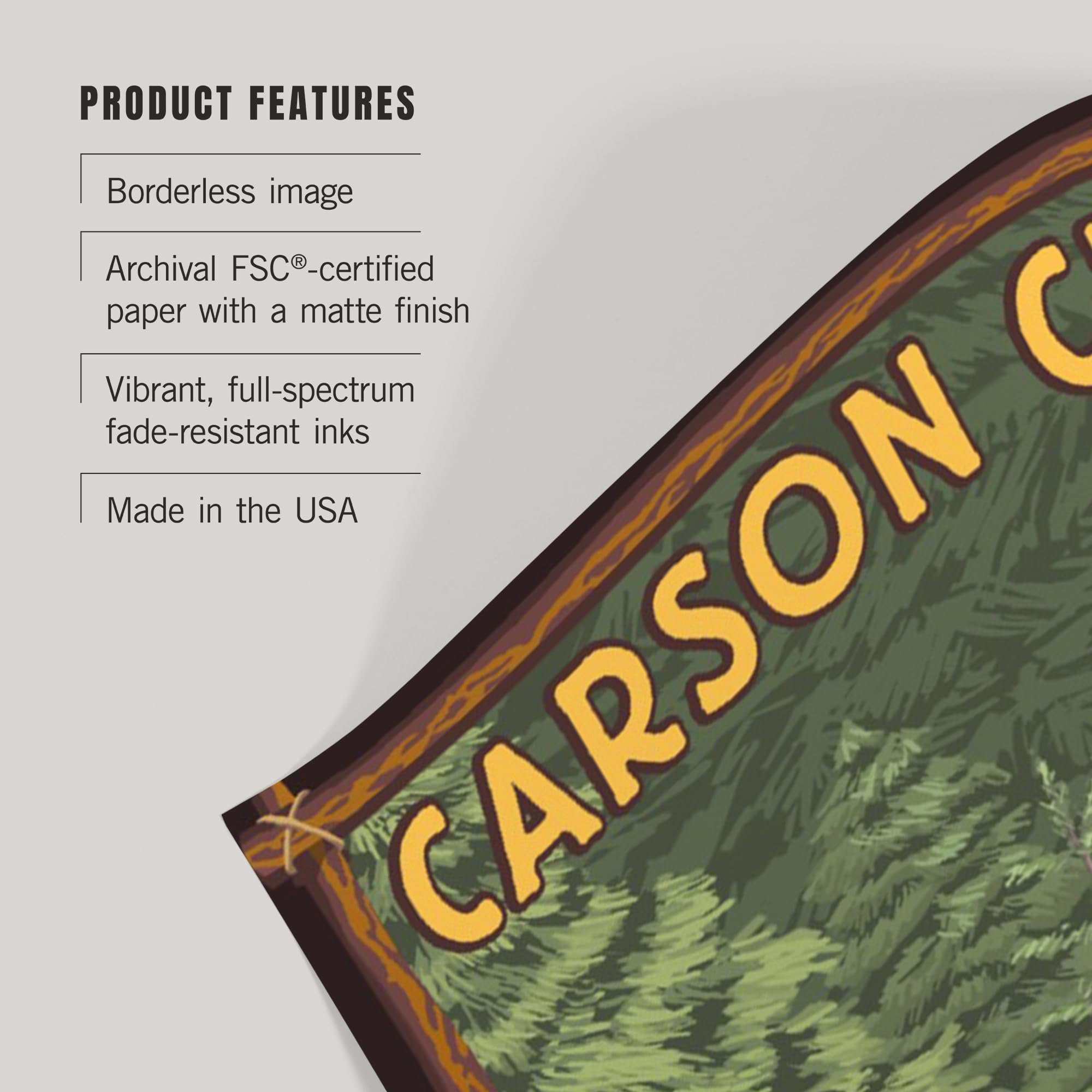 Lantern Press 16x24 Inch Giclee Art Print - Carson City Nevada Black Bear in Forest Wall Decor - Perfect for Living Room, Bedroom & Office